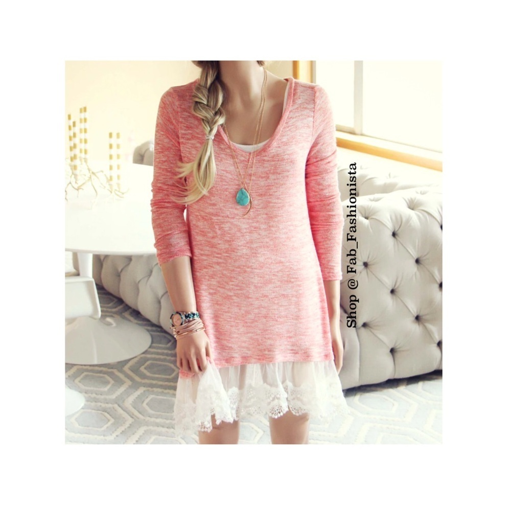 Tunic top with Lace Trim size Small